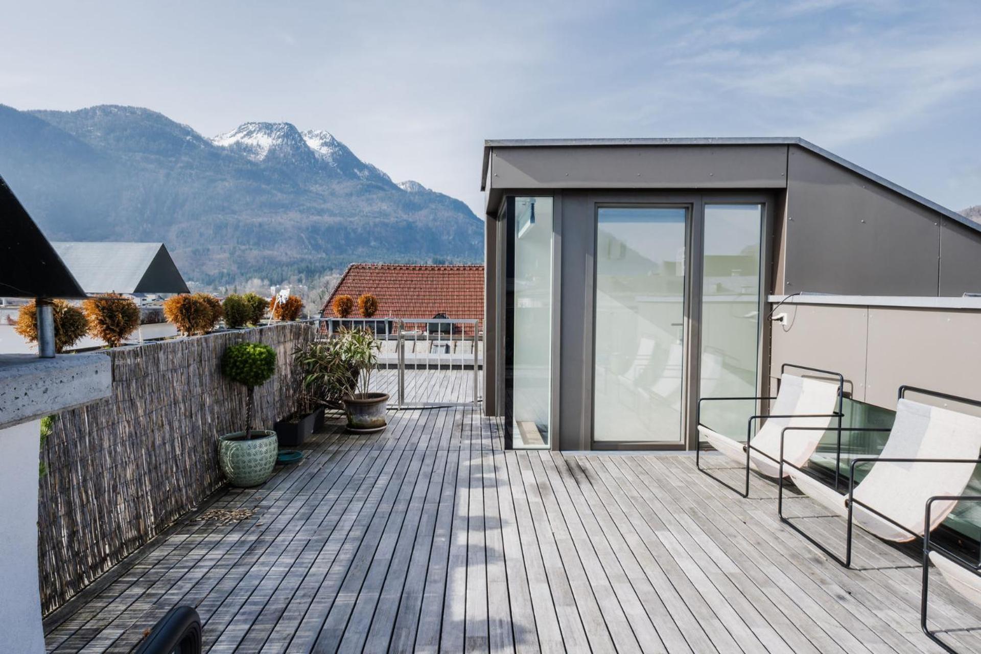 Luxus Penthouse Mit Panoramablick Apartment Бад Ишл Екстериор снимка